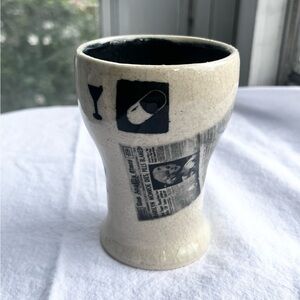 Vintage Marilyn Monroe Pop Art Mug – Postmodern Ceramic Cup – Newspaper Print